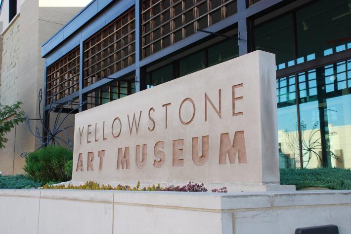 Sign outside Yellowstone Art Museum