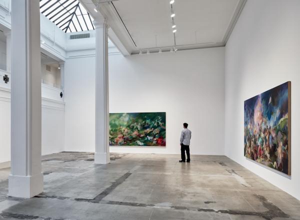 Installation view, ‘Flora Yukhnovich. Bacchanalia,’ Hauser & Wirth Downtown Los Angeles, 30 October 2025 - 18 January 2026 © Flora Yukhnovich