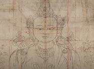 detail preparatory drawing of the Bodhisattva Maitreya