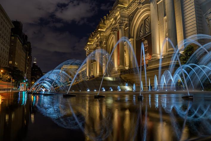 Met Fountains at Night