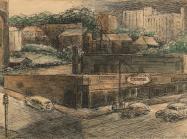 George Morrison, Native American, Grand Portage Chippewa, 1919–2000 Duluth Corner 1942 Pen and ink on paper 6 × 8 5/8 in. (15.2 × 21.9 cm)