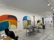 Joanna Pousette-Dart's studio, with paintings and works on paper in progress for her recent exhibition Centering at Lisson Gallery in New York.
