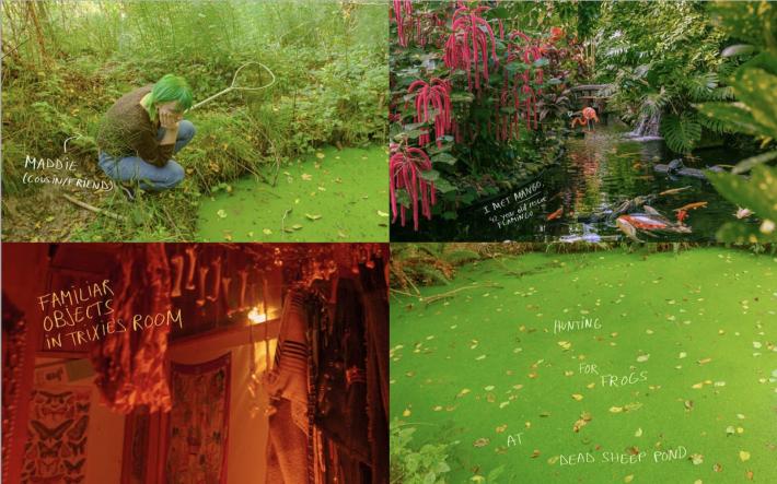 Page from Puberty by Laurence Philomene, features photographs from early 2020.