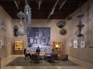 Ruth Asawa: Retrospective (installation view, SFMOMA); artwork: © 2025 Ruth Asawa Lanier, Inc., courtesy David Zwirner; backdrop photograph: © 2025 Rondal Partridge Archives; photo: Henrik Kam