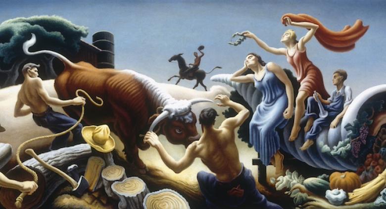 Thomas Hart Benton, Achelous and Hercules, 1947. License